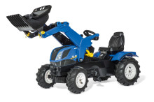 ROLLY TOYS Traktor šlapací NEW HOLLAND T7 s čelním nakladače, foukané pneu