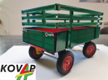 Přívěs traktorový vysoké bočnice zelený KOVAP 0404 